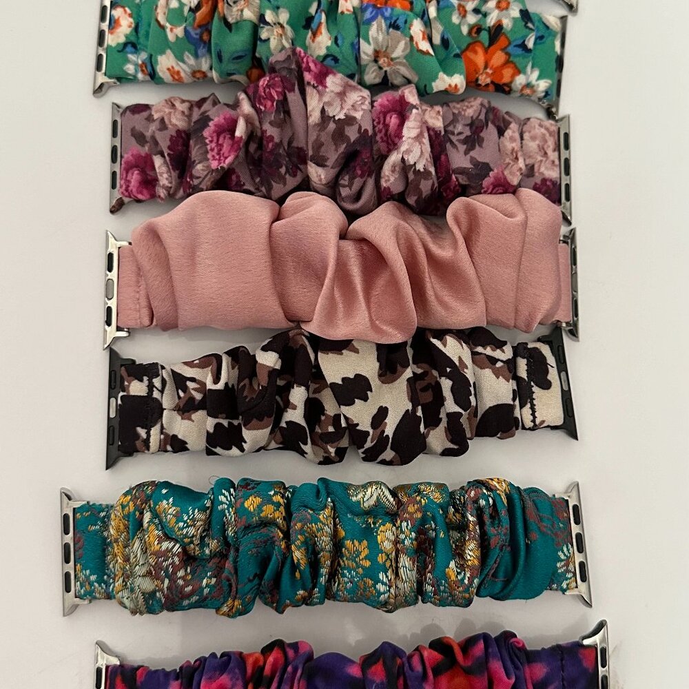 Lot of elastic scrunchie apple compatible watch bands